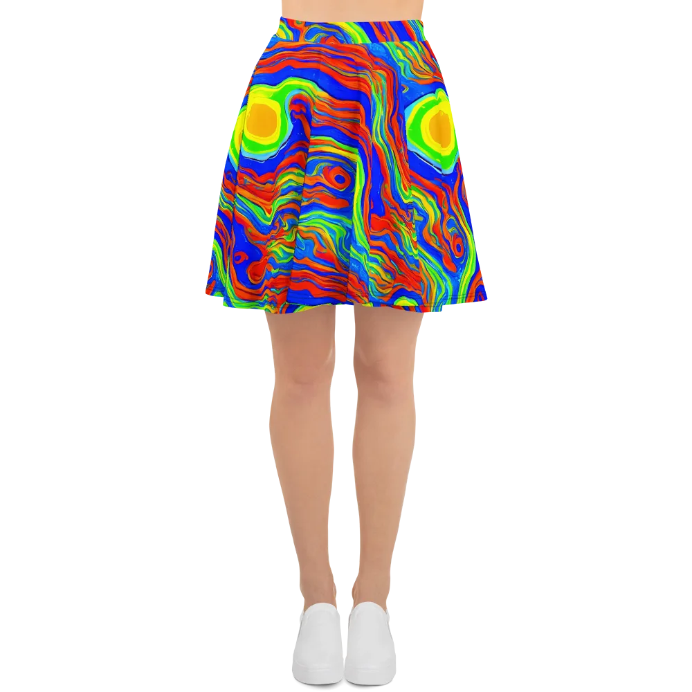 Citrus Maelstrom on Skater Skirt — Front