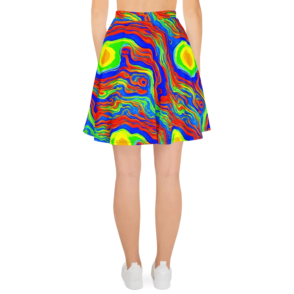 Citrus Maelstrom on Skater Skirt — Back