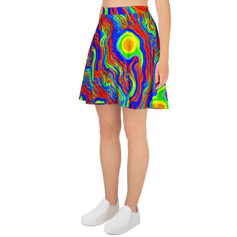 Citrus Maelstrom on Skater Skirt — Left