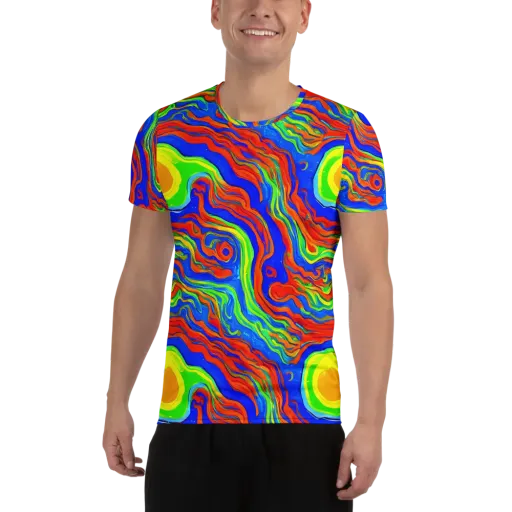Citrus Maelstrom on a Men's Athletic T-Shirt