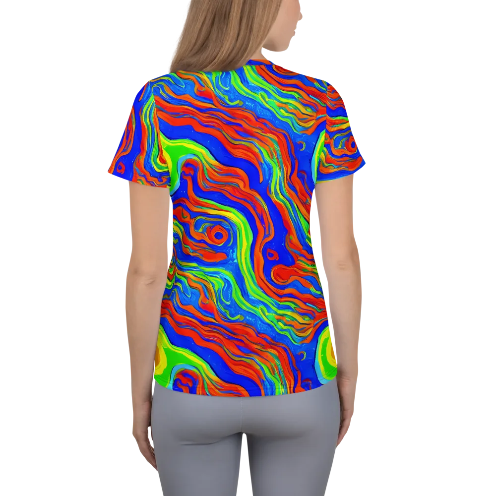 Citrus Maelstrom on Women's Athletic T-Shirt — Back