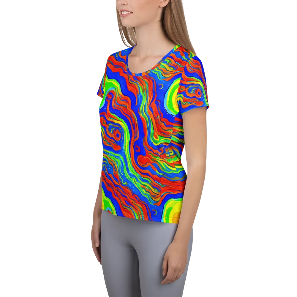 Citrus Maelstrom on Women's Athletic T-Shirt — Left