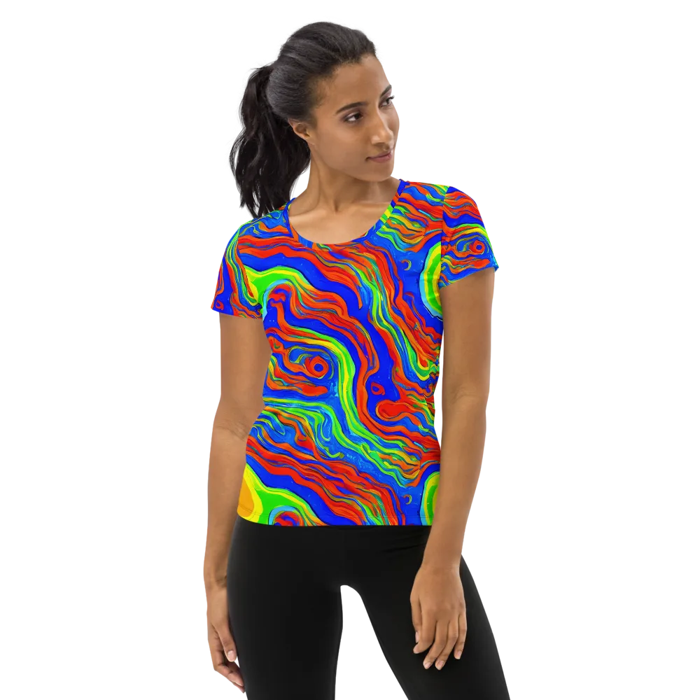 Citrus Maelstrom on Women's Athletic T-Shirt — Front