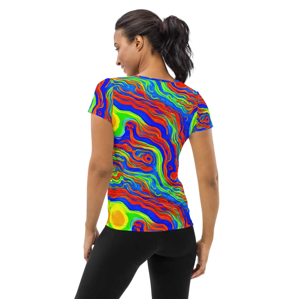 Citrus Maelstrom on Women's Athletic T-Shirt — Back
