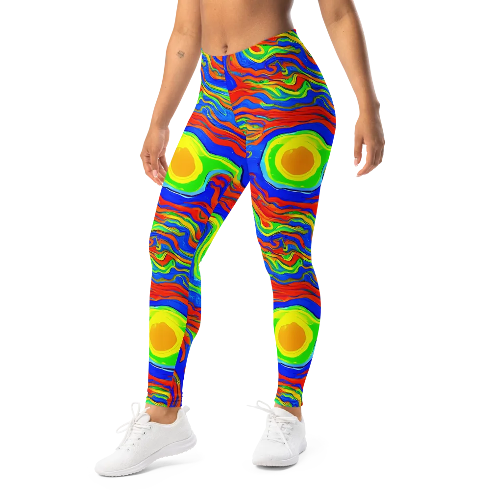 Citrus Maelstrom on Leggings — Left Front