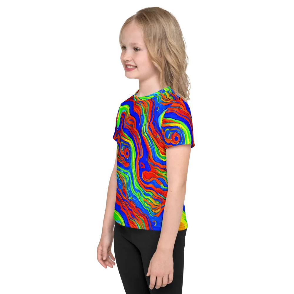 Citrus Maelstrom on Kids Crew Neck T-Shirt — Left