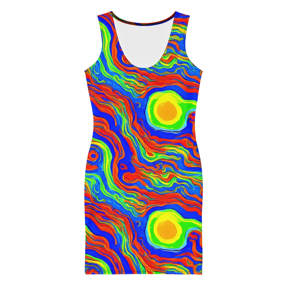 Citrus Maelstrom on Bodycon Dress — Front