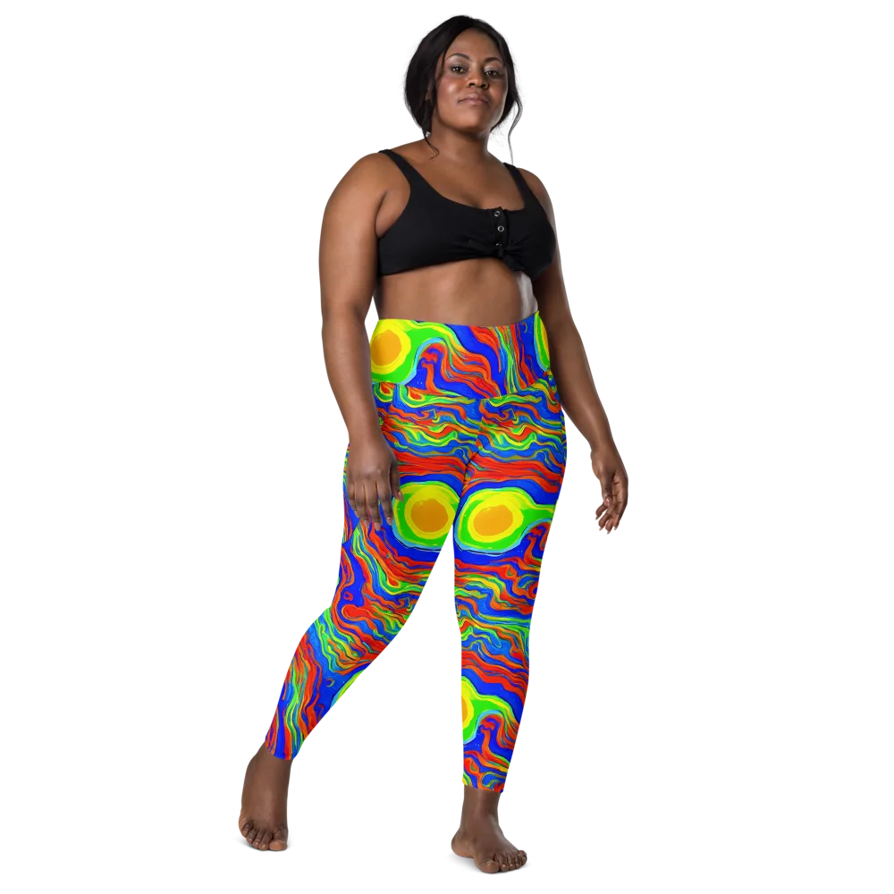 Citrus Maelstrom on Leggings with Pockets — Front