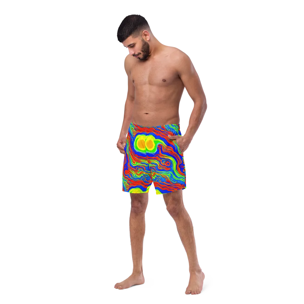 Citrus Maelstrom on Swim Trunks — Left Front