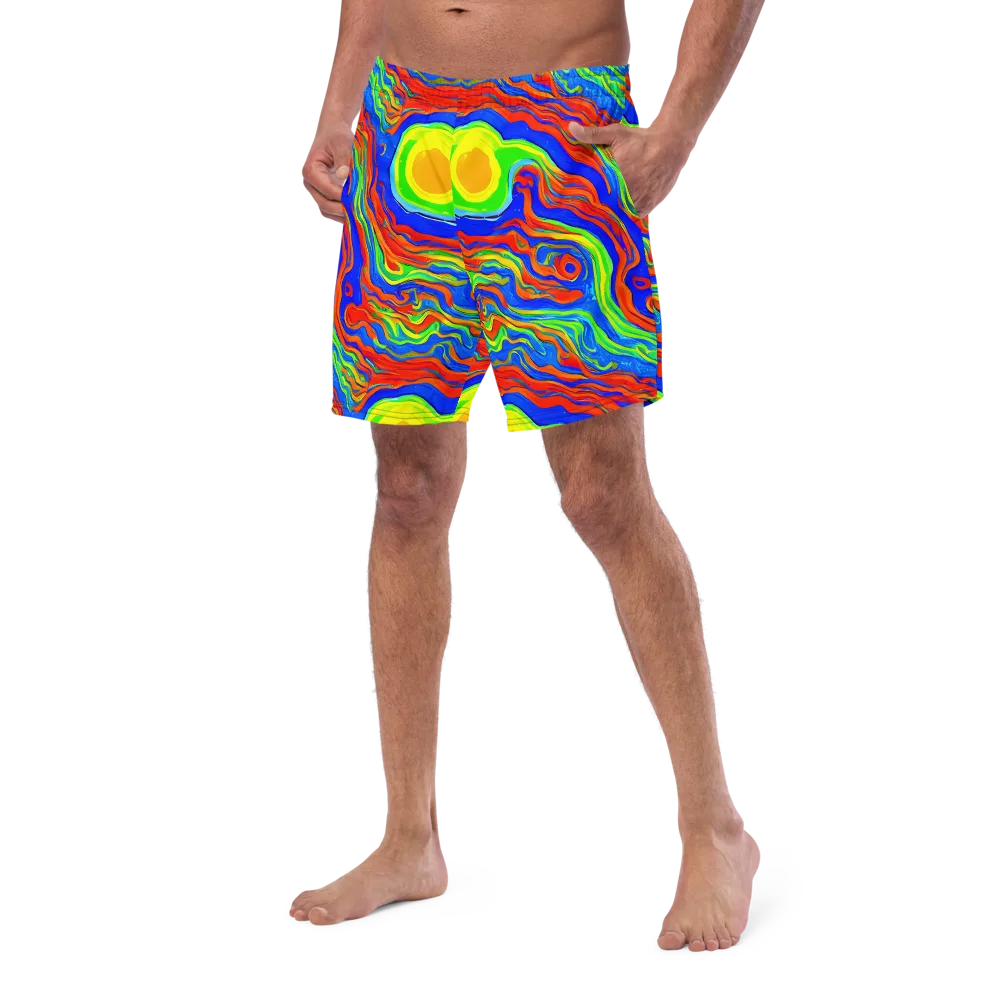 Citrus Maelstrom on Swim Trunks — Left Front