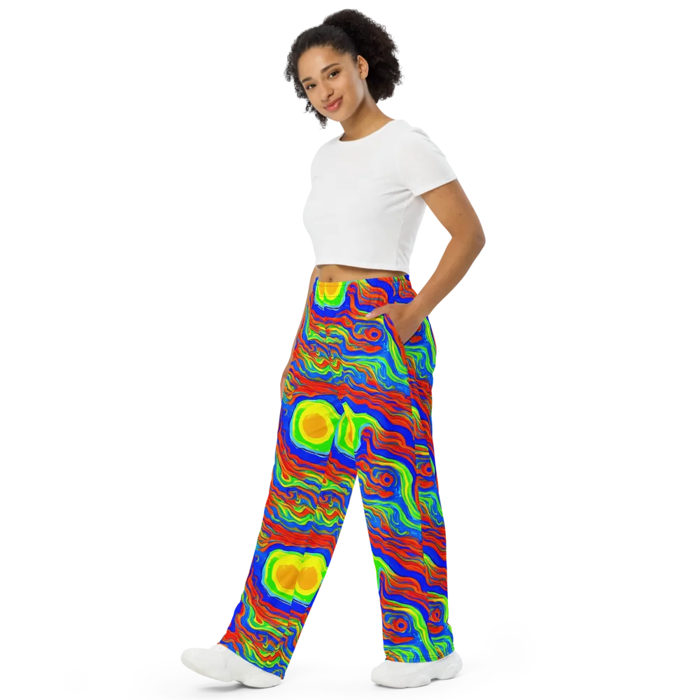 Citrus Maelstrom on Wide-Leg Pants — Left Front
