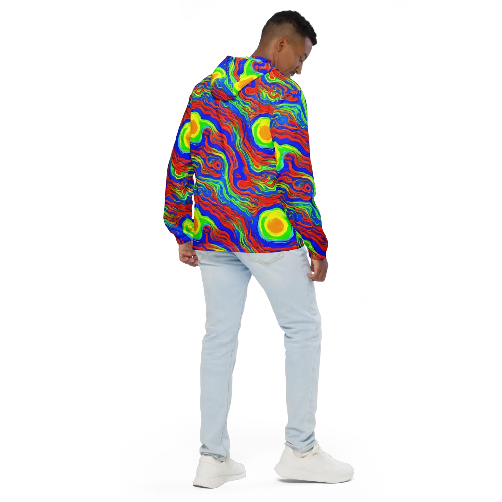 Citrus Maelstrom on Men's Windbreaker — Back