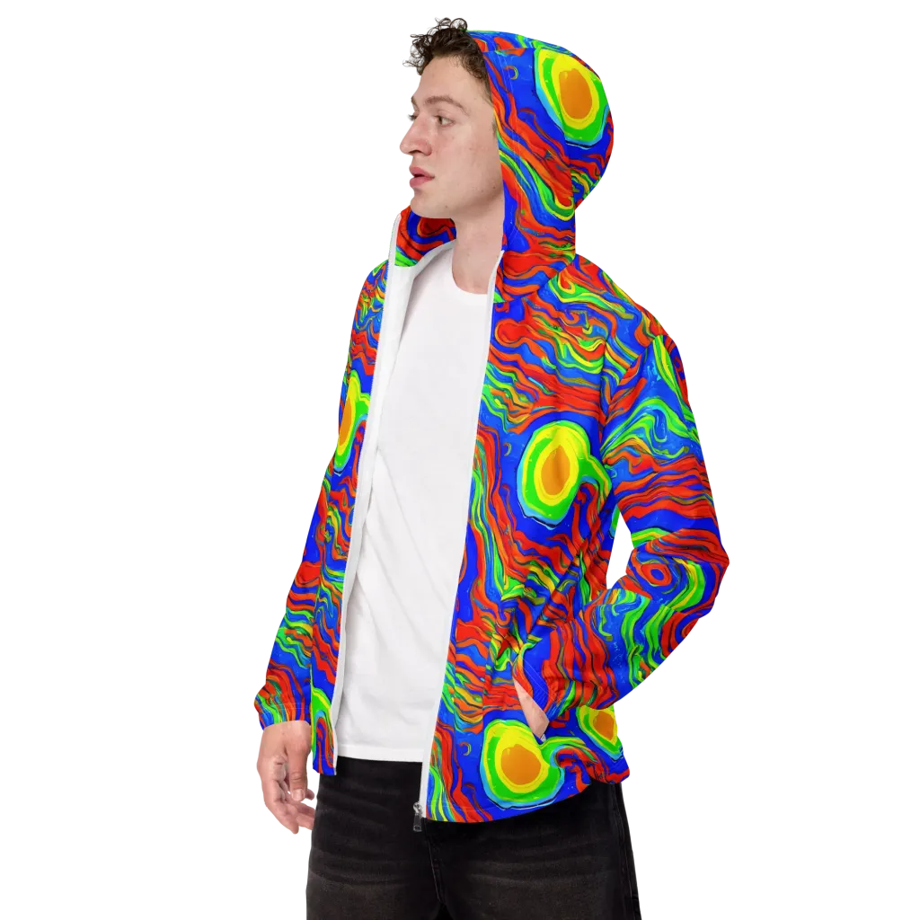 Citrus Maelstrom on Men's Windbreaker — Left Front