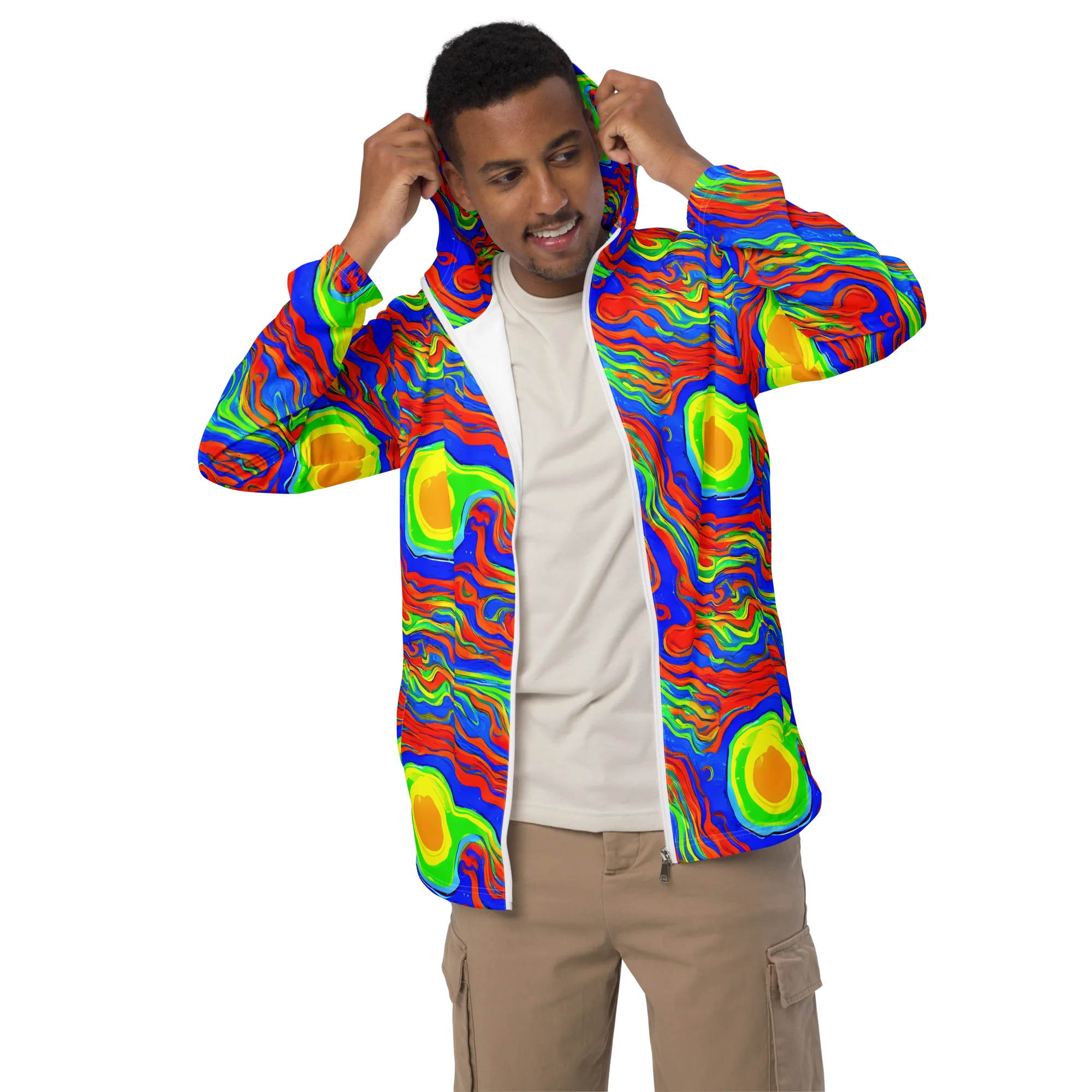 Citrus Maelstrom on Men's Windbreaker — Front