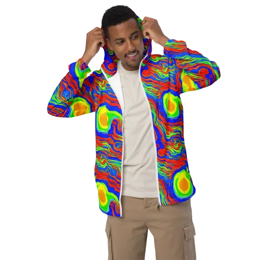 Citrus Maelstrom on a Men's Windbreaker