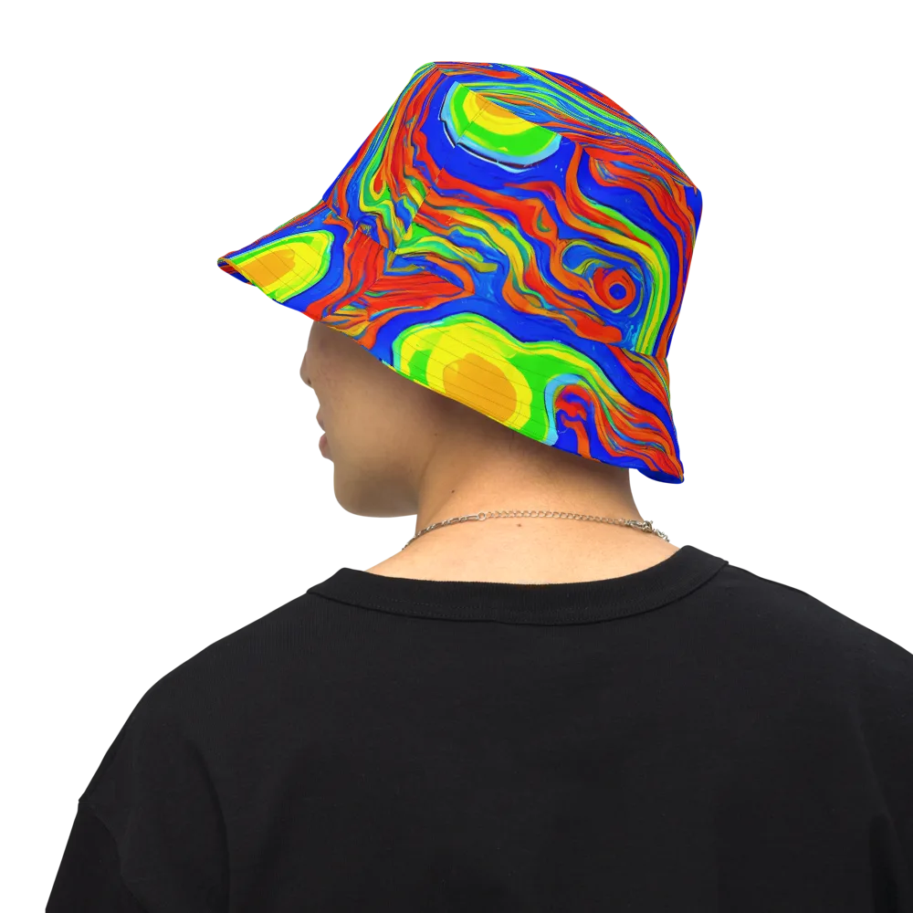 Citrus Maelstrom on Reversible Bucket Hat — Back Inside