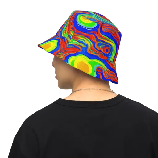 Citrus Maelstrom on a Reversible Bucket Hat