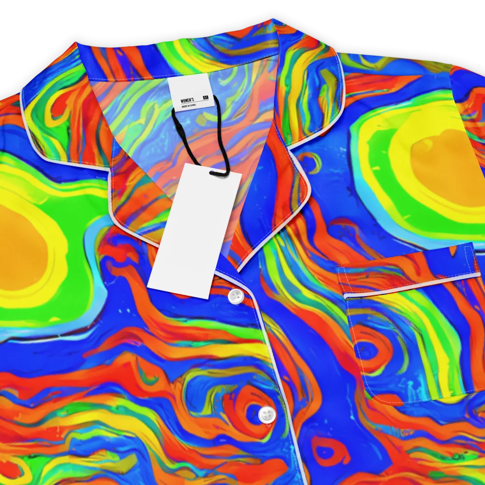 Citrus Maelstrom on Women's Short Sleeve Pajama Top — Product details