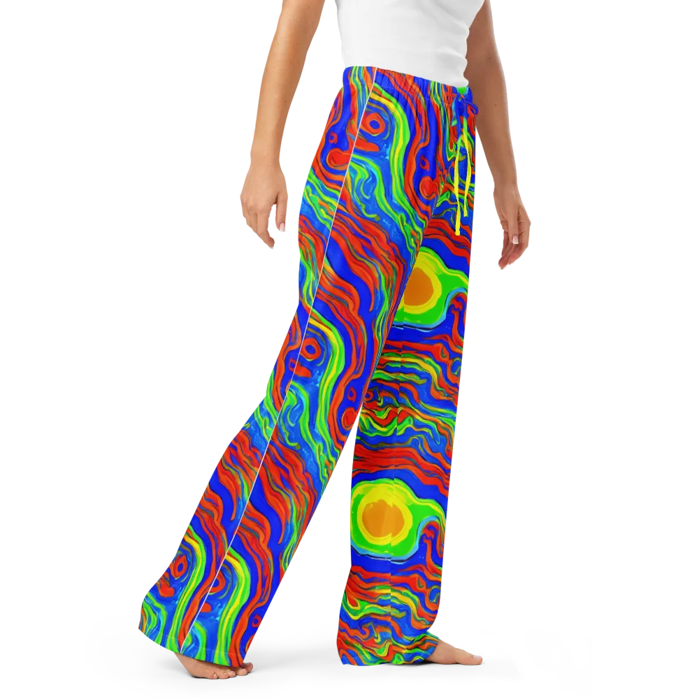 Citrus Maelstrom on Women's Pajama Pants — Right Front
