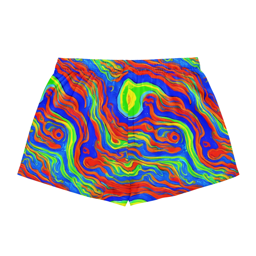 Citrus Maelstrom on Women's Pajama Shorts — Back