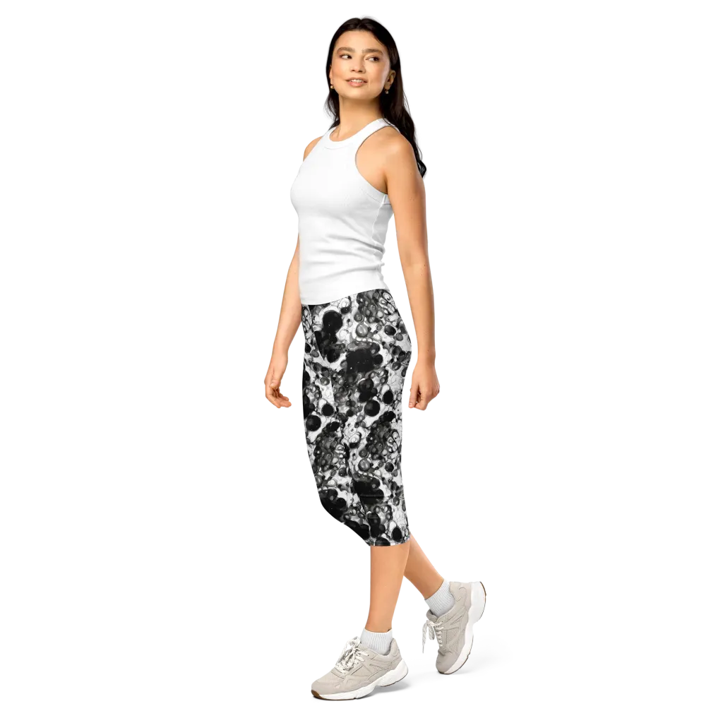 Eclipse Garden on Capri Leggings — Left Front