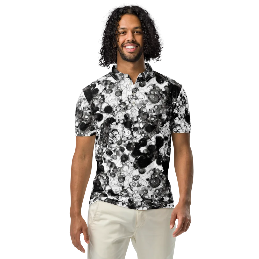 Eclipse Garden on Men's Slim Fit Polo Shirt — Front