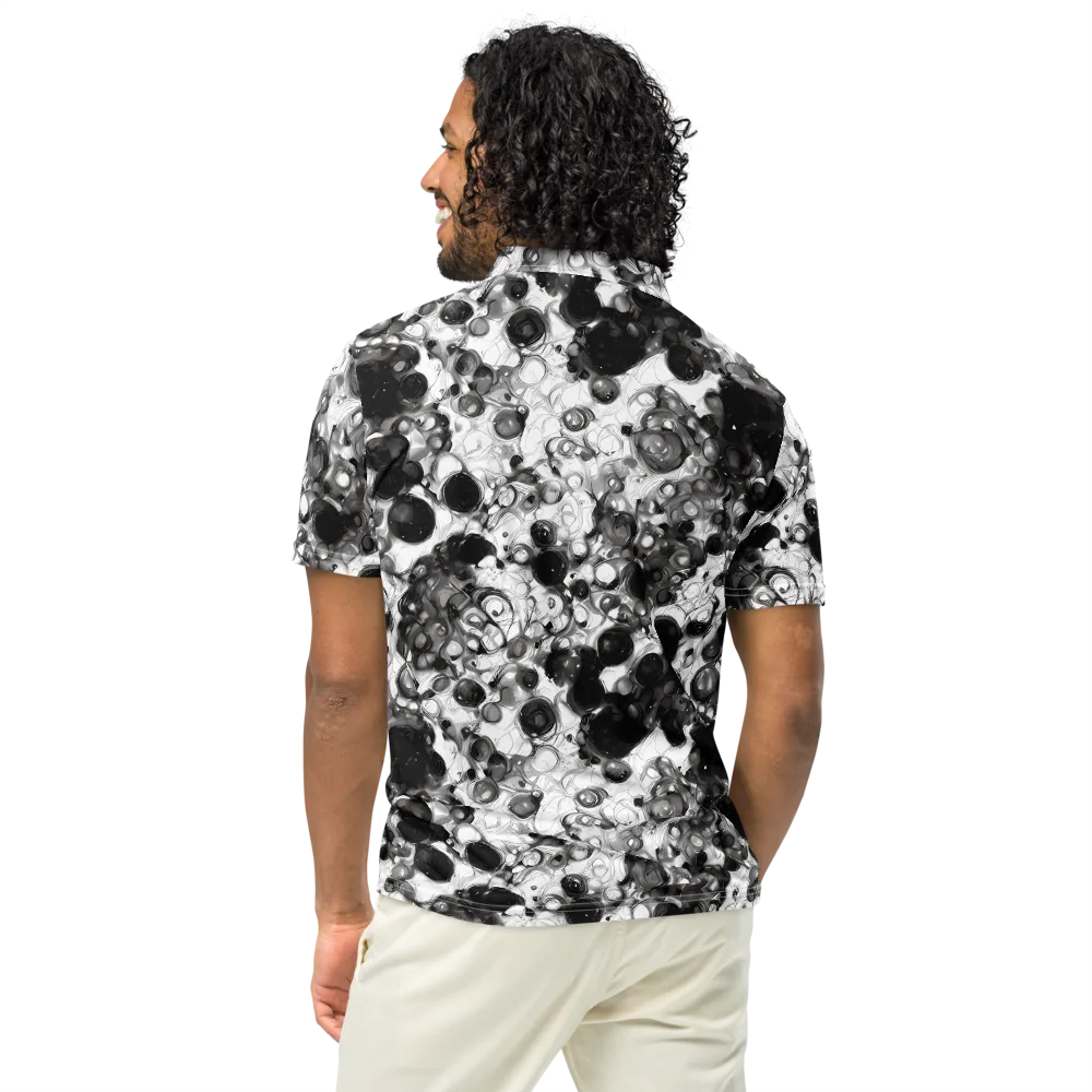 Eclipse Garden on Men's Slim Fit Polo Shirt — Back