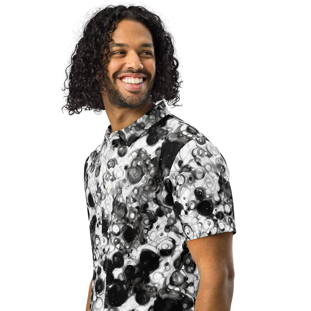 Eclipse Garden on Men's Slim Fit Polo Shirt — Left Front