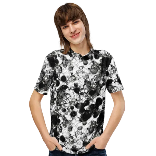 Eclipse Garden on a Men's Slim Fit Polo Shirt