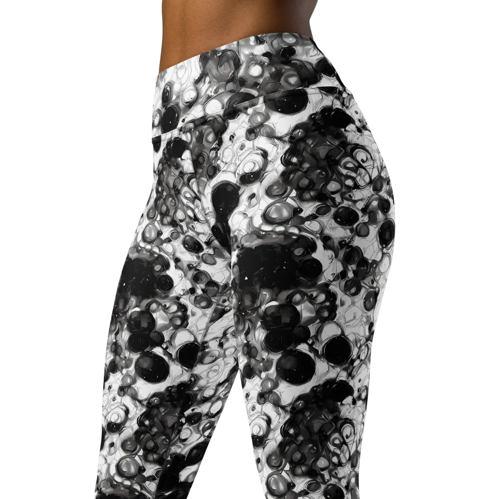 Eclipse Garden on Yoga Leggings — Left Front