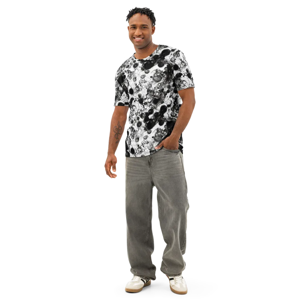 Eclipse Garden on Men's Cotton Crew Neck T-Shirt — Front