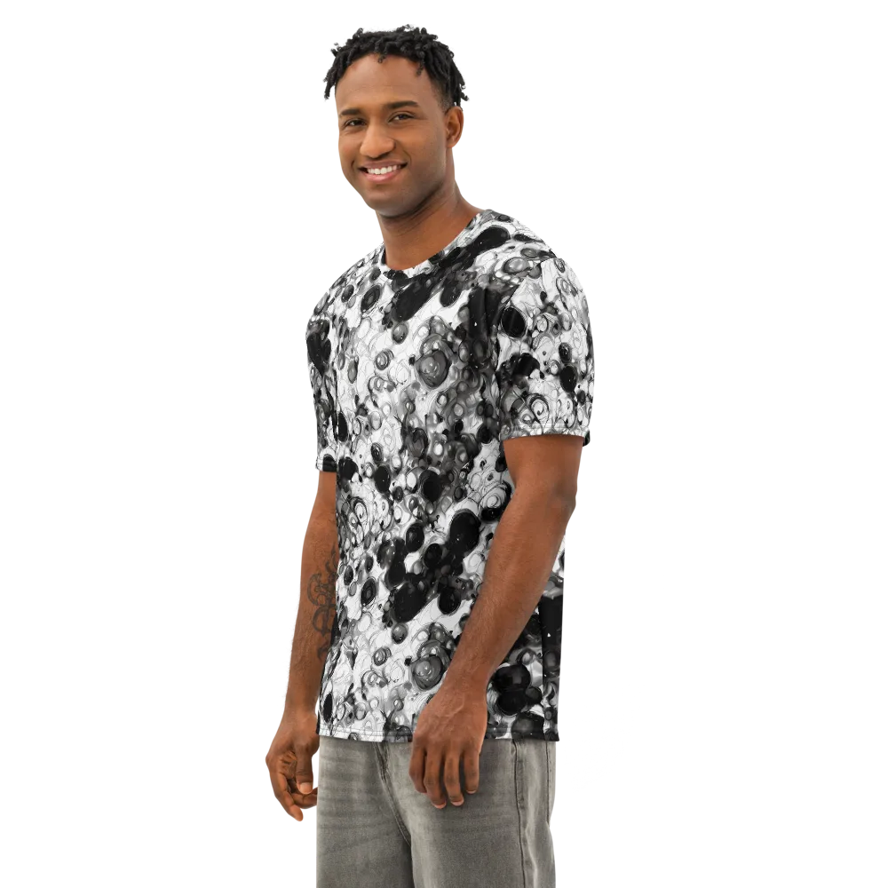 Eclipse Garden on Men's Cotton Crew Neck T-Shirt — Left Front