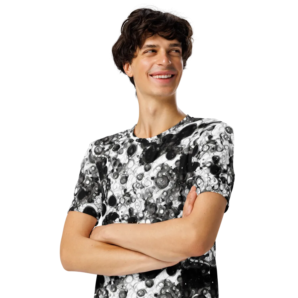 Eclipse Garden on Men's Crew Neck T-Shirt — Left Front