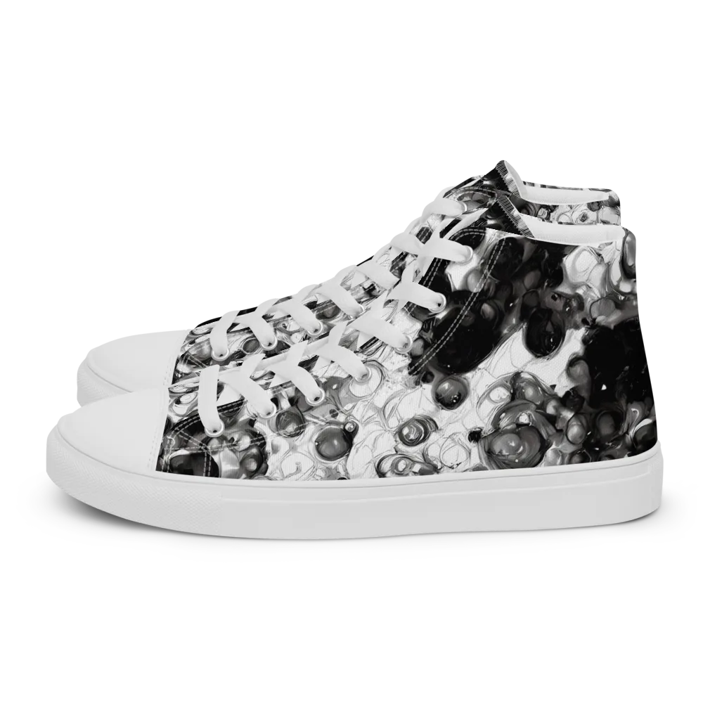 Eclipse Garden on Men's High Top Canvas Shoes — Left