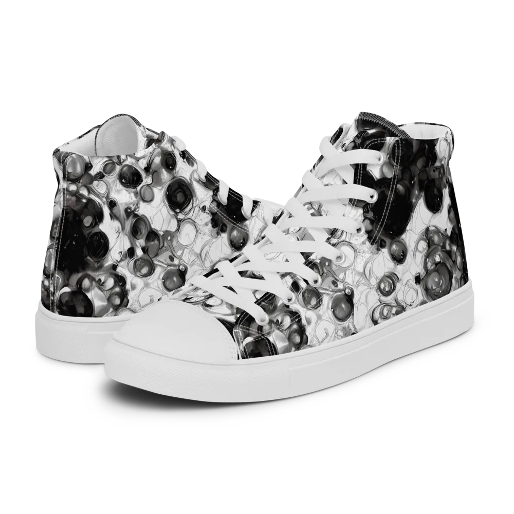 Eclipse Garden on Men's High Top Canvas Shoes — Left