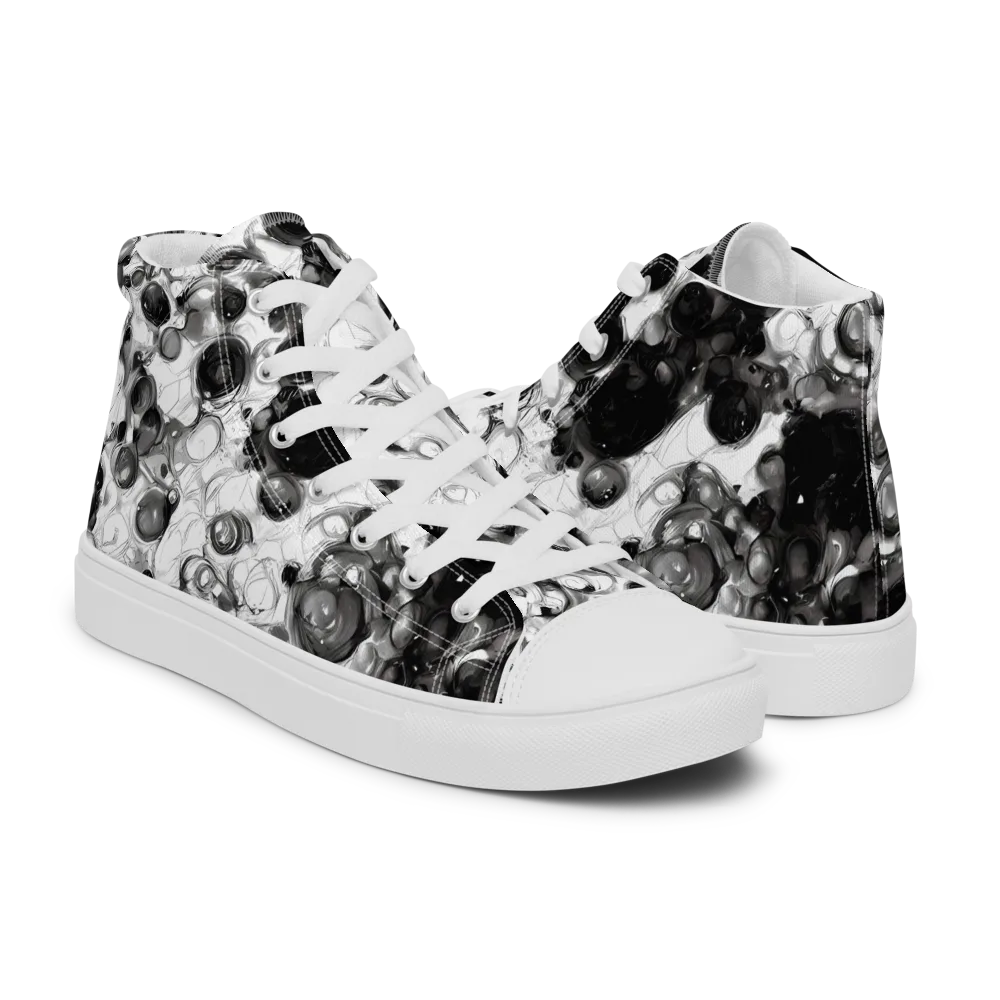 Eclipse Garden on Men's High Top Canvas Shoes — Right