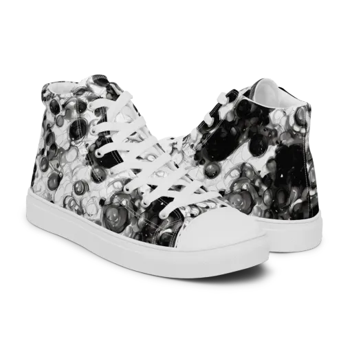 Eclipse Garden on a Men's High Top Canvas Shoes