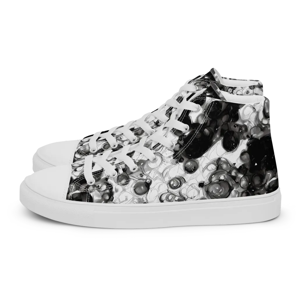 Eclipse Garden on Women's High Top Canvas Shoes — Left
