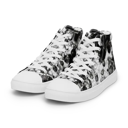 Eclipse Garden on a Women's High Top Canvas Shoes