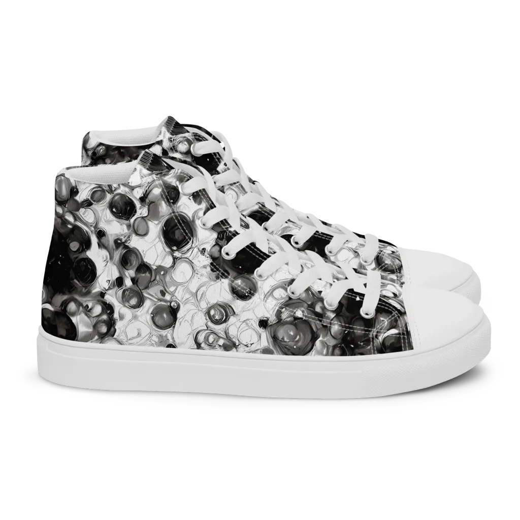 Eclipse Garden on Women's High Top Canvas Shoes — Right