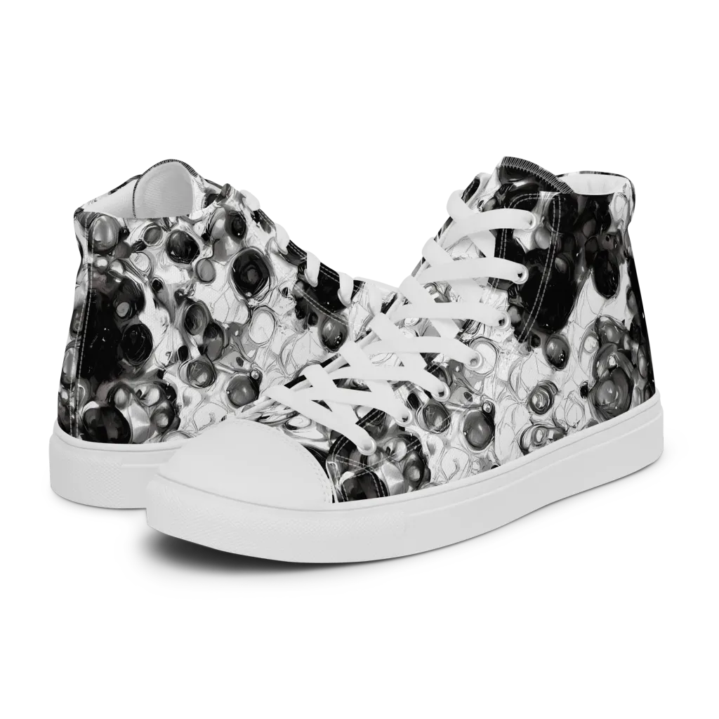 Eclipse Garden on Women's High Top Canvas Shoes — Left