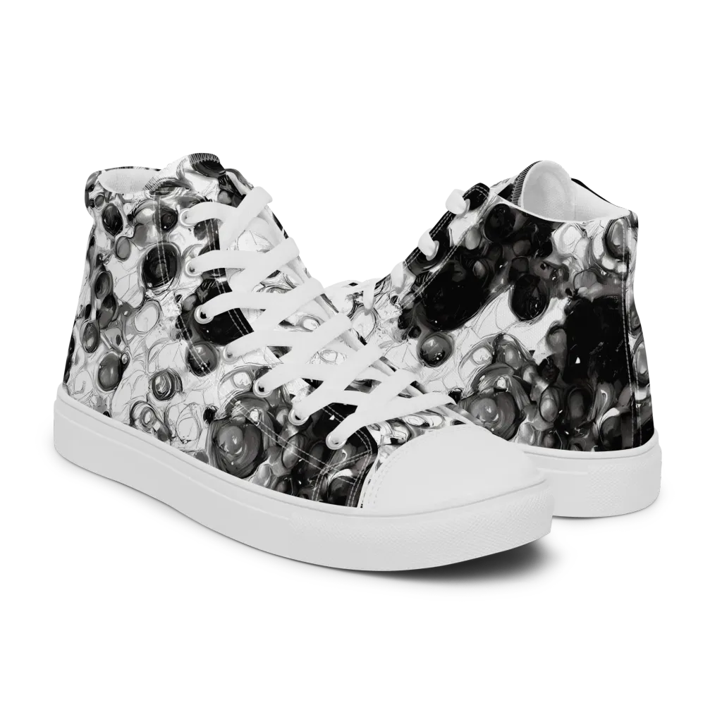 Eclipse Garden on Women's High Top Canvas Shoes — Right