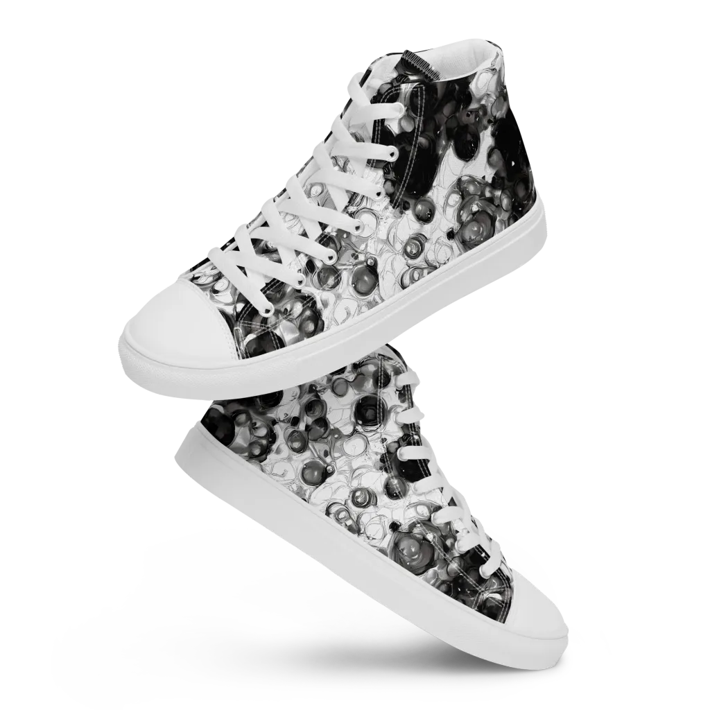 Eclipse Garden on Women's High Top Canvas Shoes — Front
