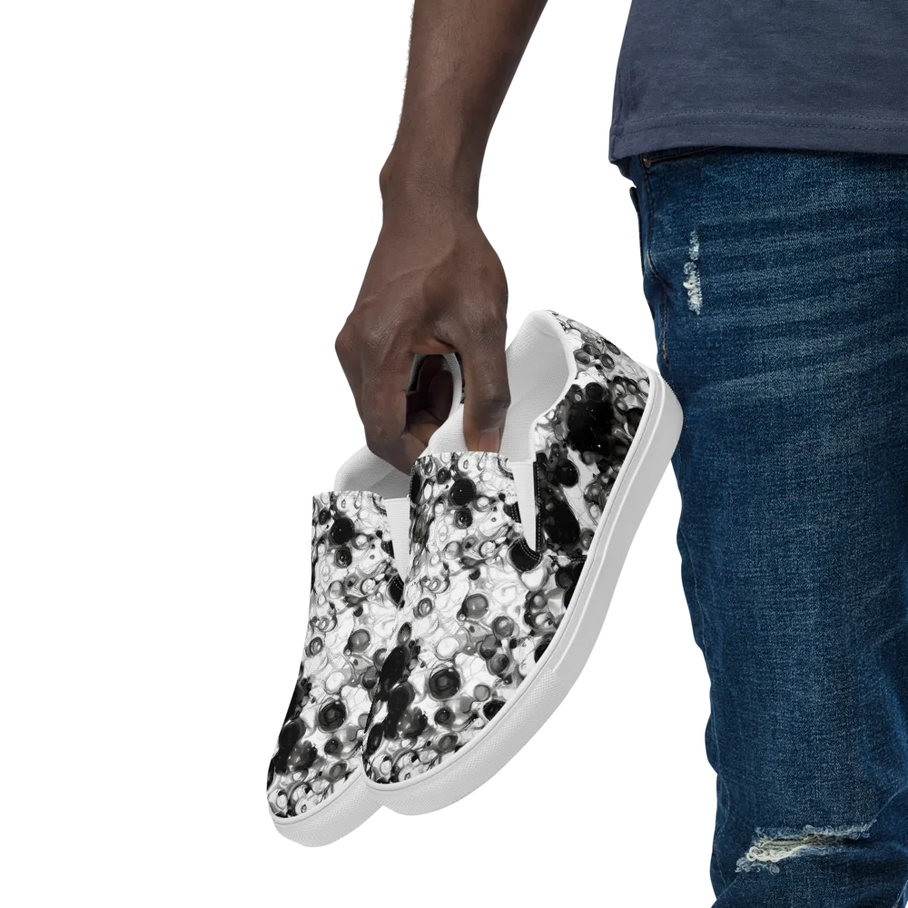 Eclipse Garden on Men's Slip-On Canvas Shoes — Left Front