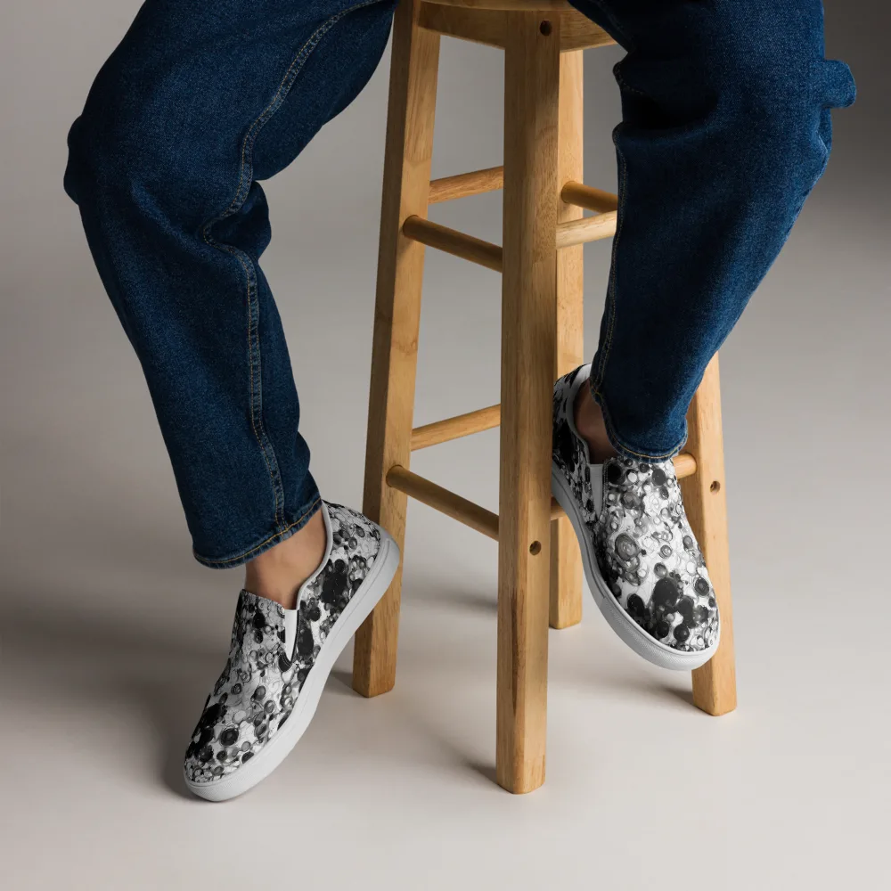 Eclipse Garden on Men's Slip-On Canvas Shoes — Front