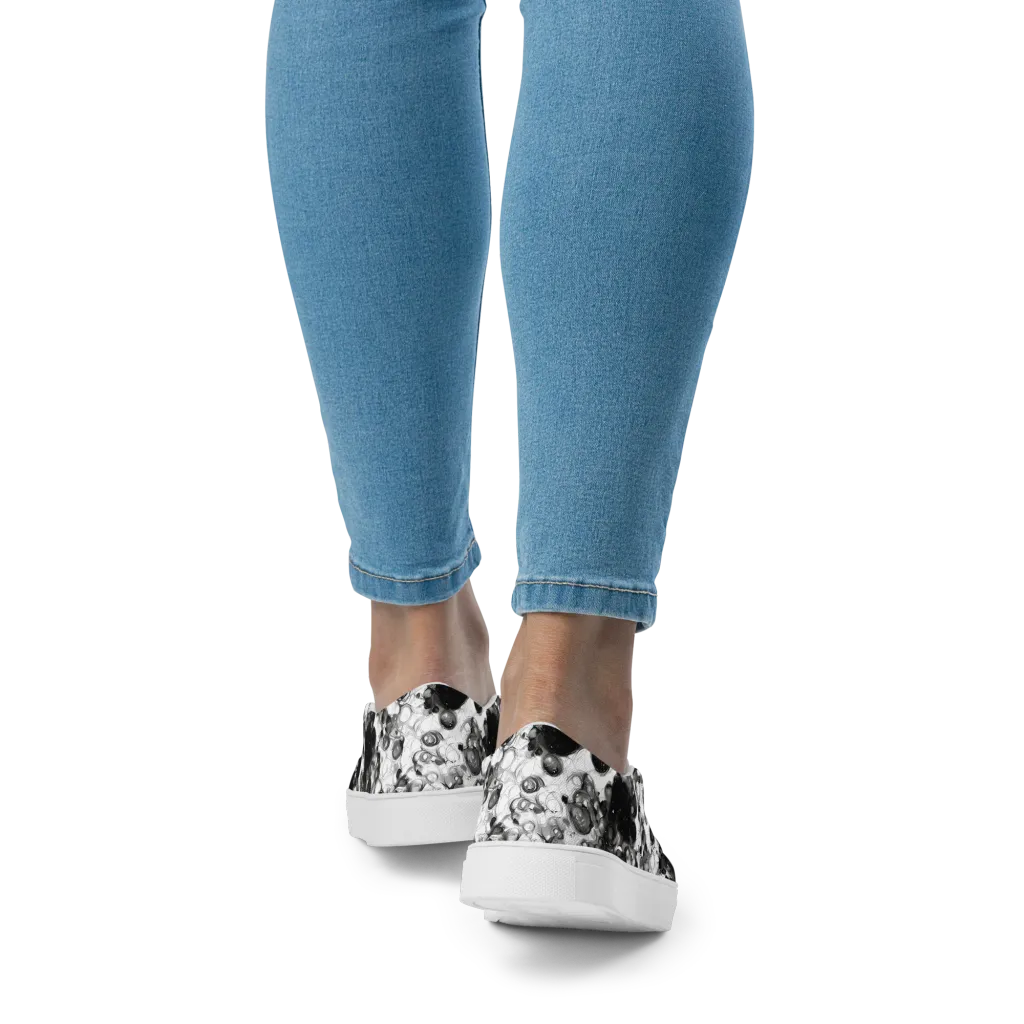 Eclipse Garden on Women's Slip-On Canvas Shoes — Back