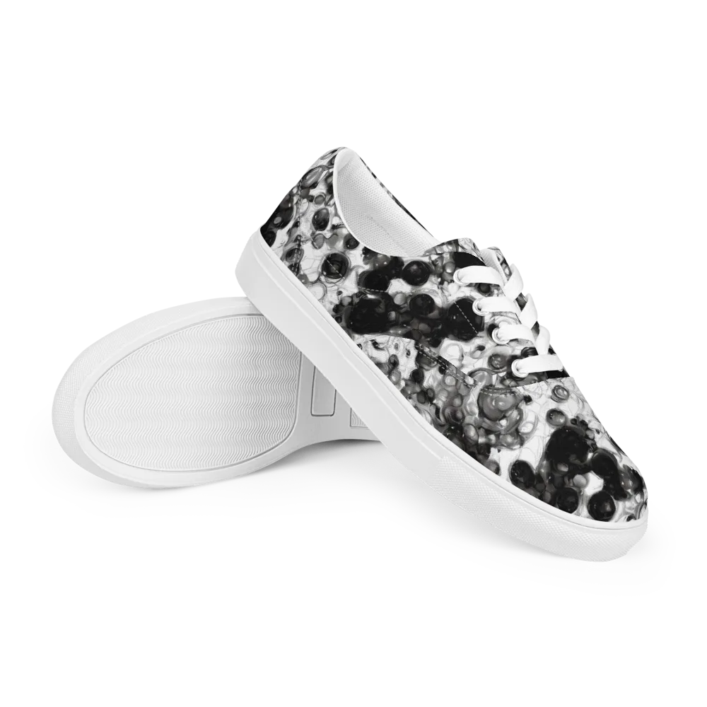 Eclipse Garden on Men's Lace-Up Canvas Shoes — Right Front