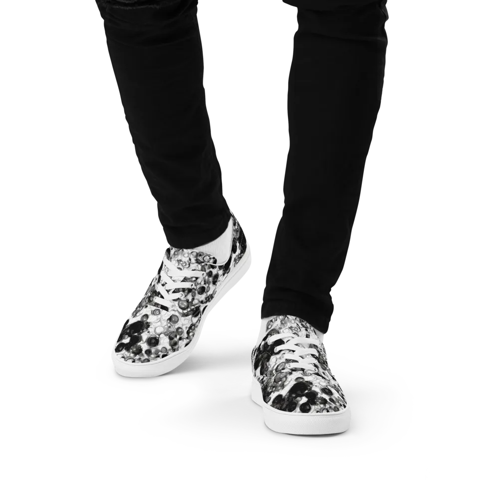 Eclipse Garden on Men's Lace-Up Canvas Shoes — Front