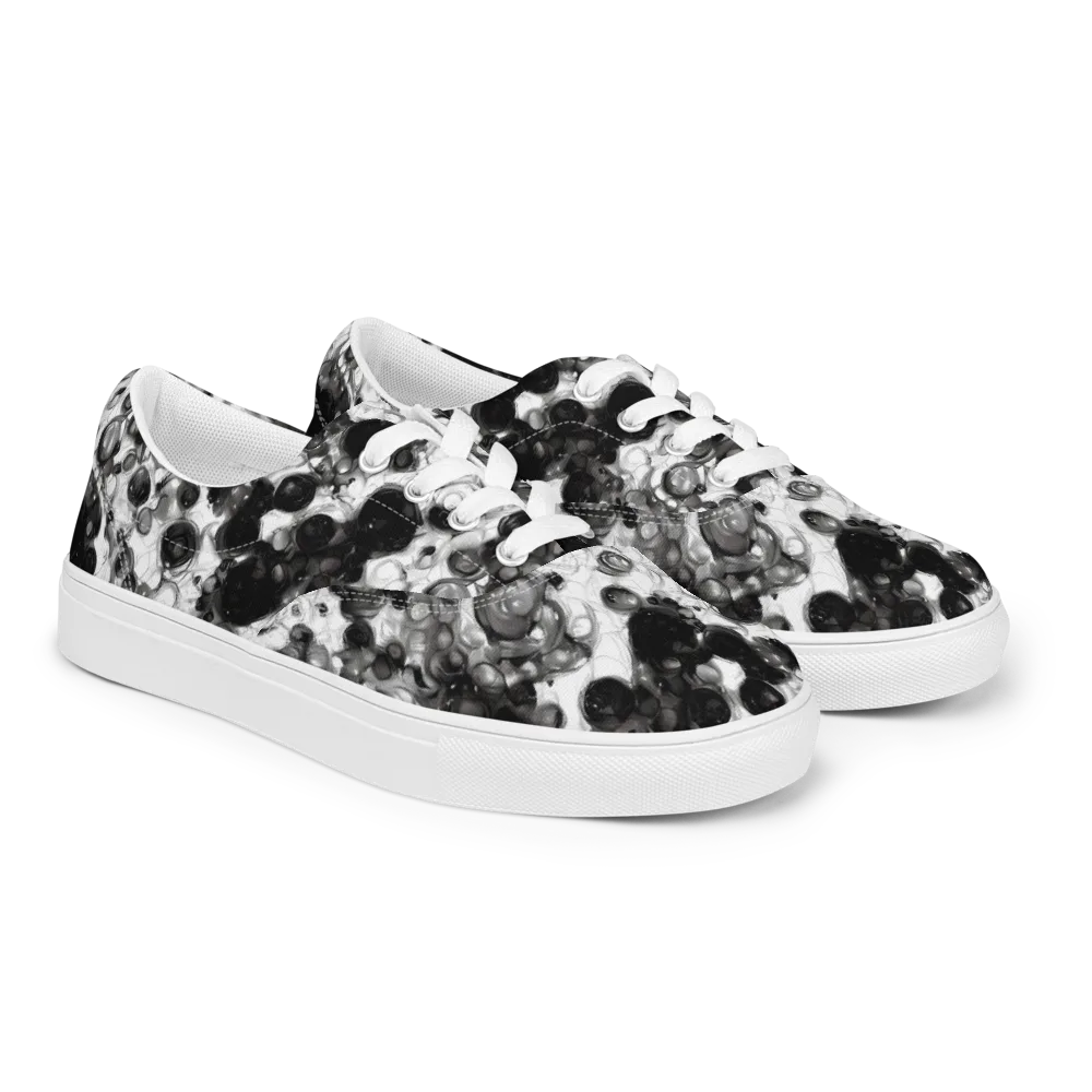 Eclipse Garden on Men's Lace-Up Canvas Shoes — Right Front