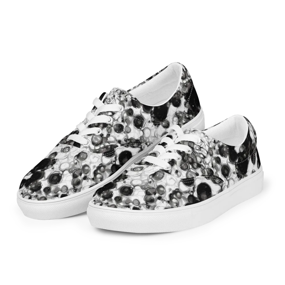 Eclipse Garden on Men's Lace-Up Canvas Shoes — Left Front